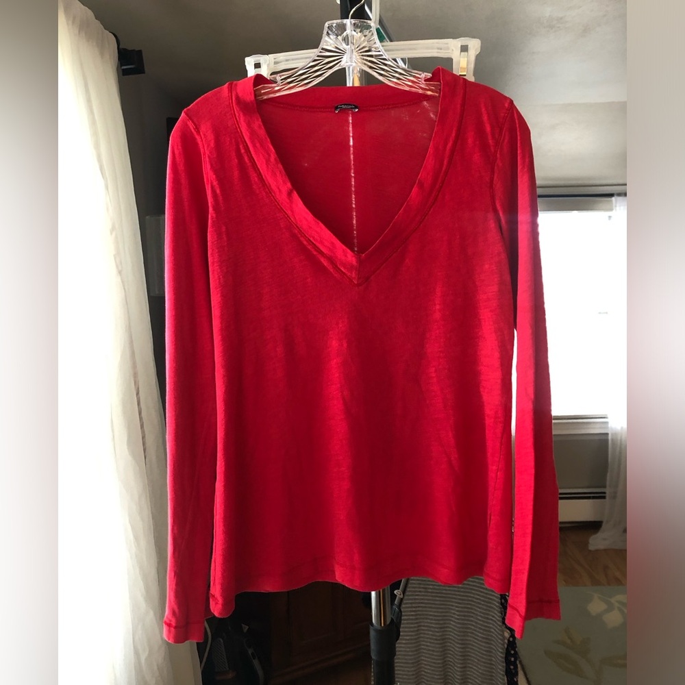 Splendid Cotton V-Neck LS Shirt size medium